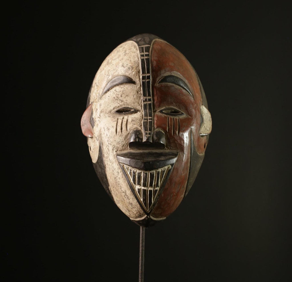 African Nigerian Igbo Wood Carved Spirit Mask IGBO Mask tribal masks for wall-G2048