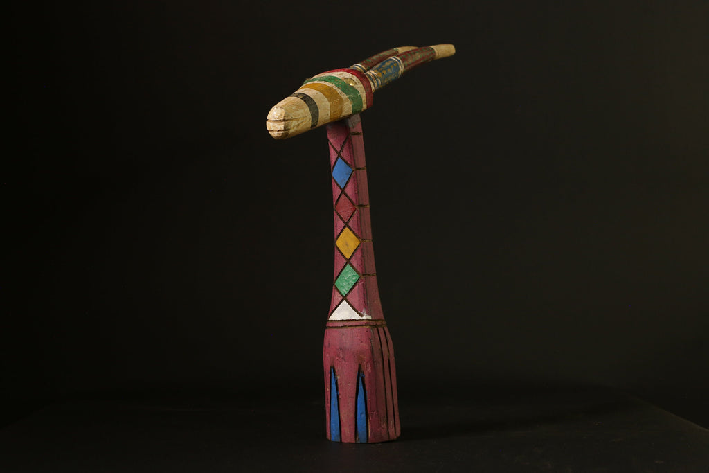African mask antiques tribal mask Baga artist Shrine Figure Carved mask-G2042