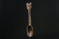 African Tribal Luba Songye Ritual Spoon Central hand carved Home statue-G2338