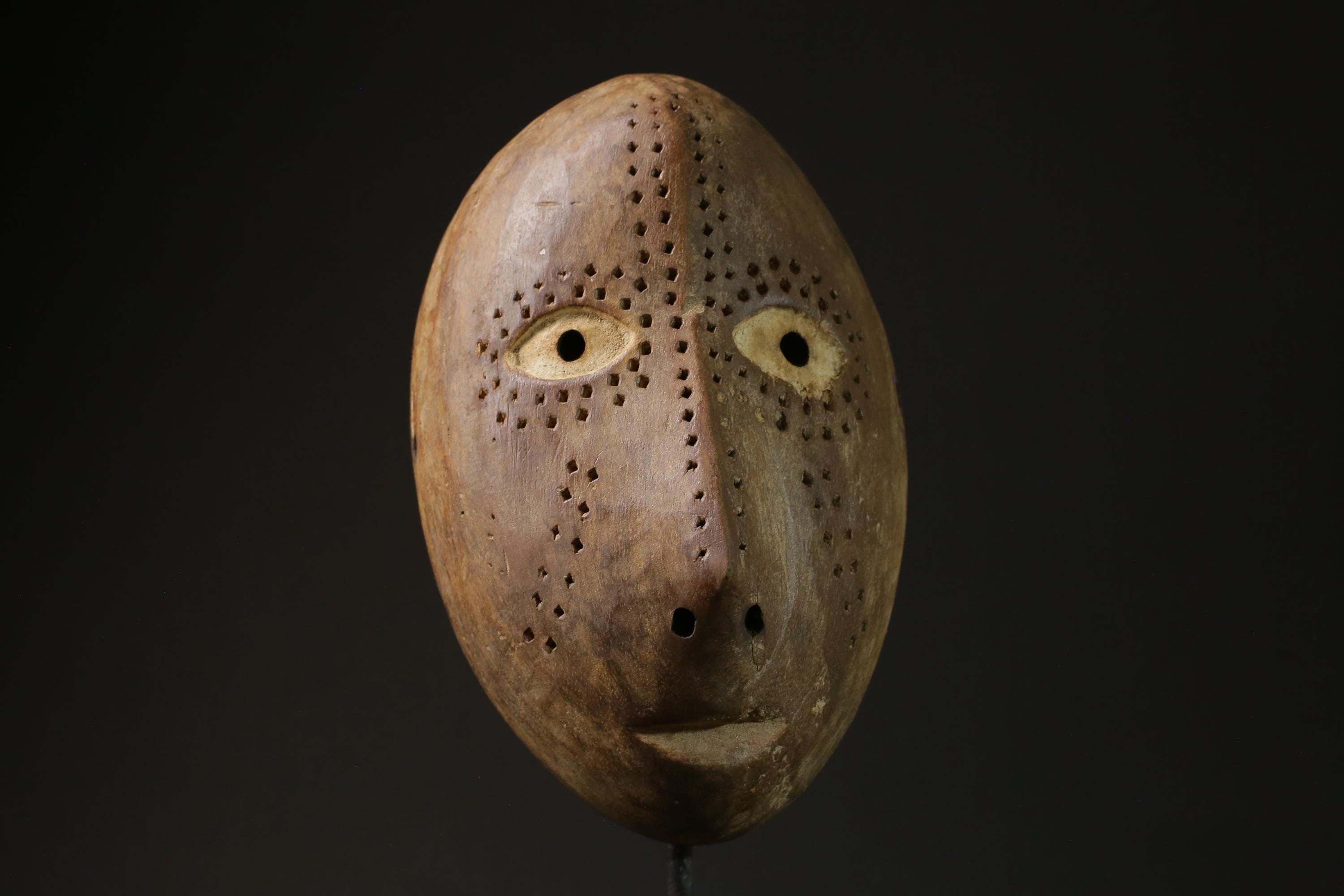 African Mask Tribal Face Mask Wood Lega Idimu Mask Congo Democratic masks for wall-6981