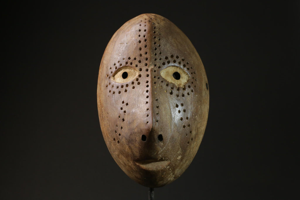 African Mask Tribal Face Mask Wood Lega Idimu Mask Congo Democratic masks for wall-6981