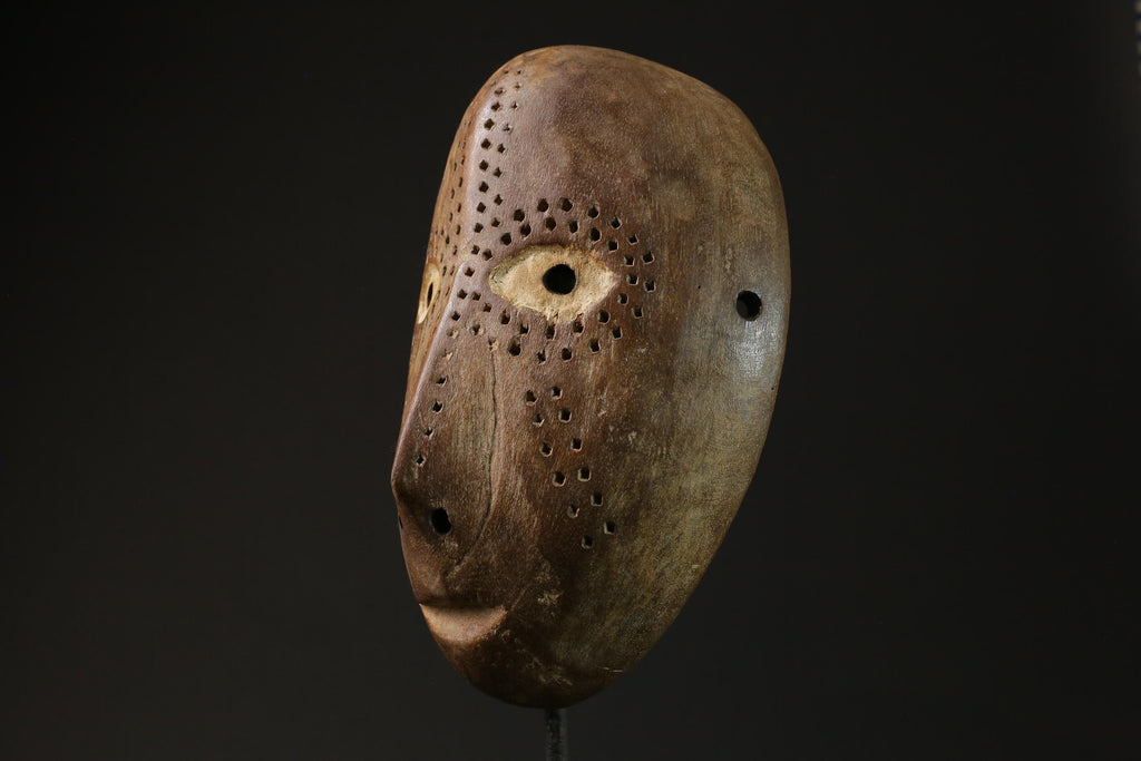 African Mask Tribal Face Mask Wood Lega Idimu Mask Congo Democratic masks for wall-6981