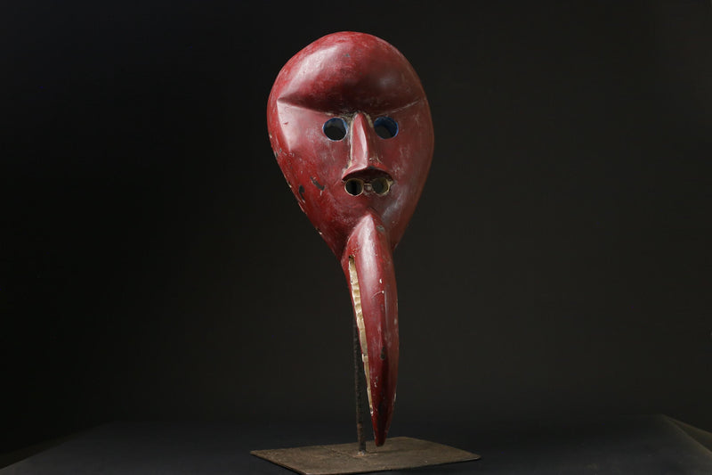 African mask-Hand Carved Décor carved wooden Hanging Dan Mask Deangle-8498