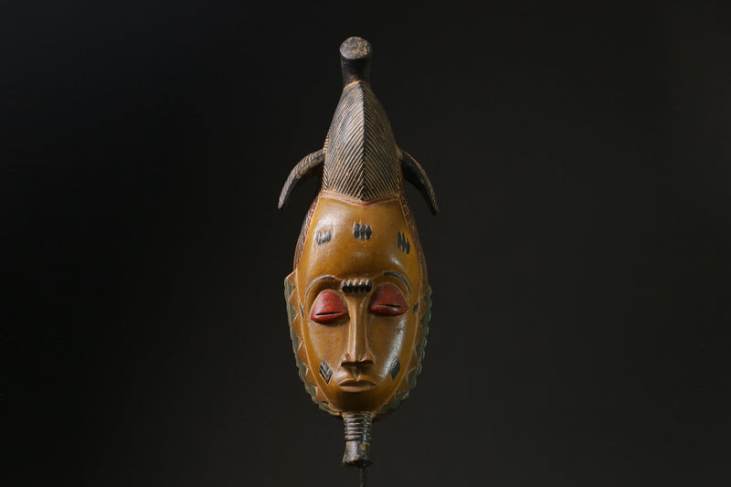 African Art Handcrafted From One Piece Wood Yaure Guro Mask Wall Mask -9788