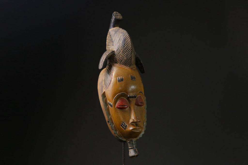 African Art Handcrafted From One Piece Wood Yaure Guro Mask Wall Mask -9788