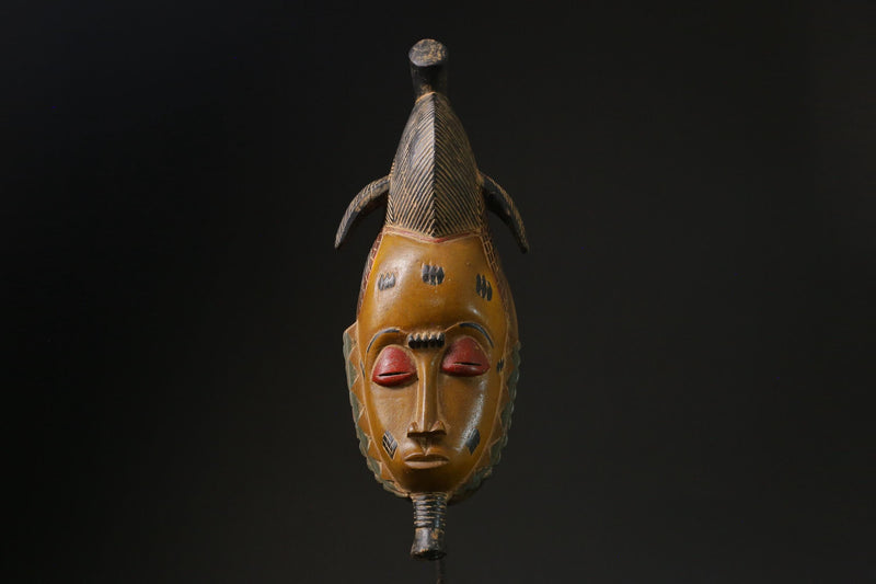 African Art Handcrafted From One Piece Wood Yaure Guro Mask Wall Mask -9788