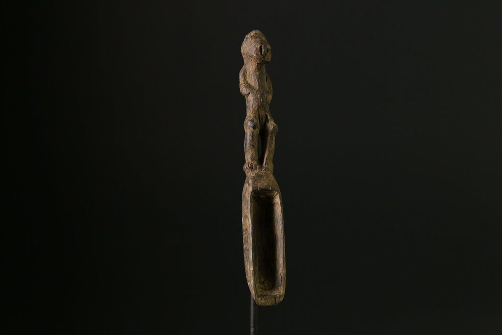 African Wooden figurine tribal Dan Wakemia Spoon Trophy wall mask -G2059