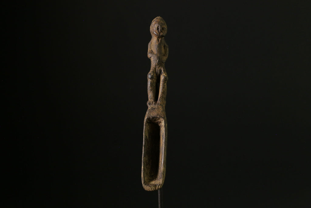 African Wooden figurine tribal Dan Wakemia Spoon Trophy wall mask -G2059