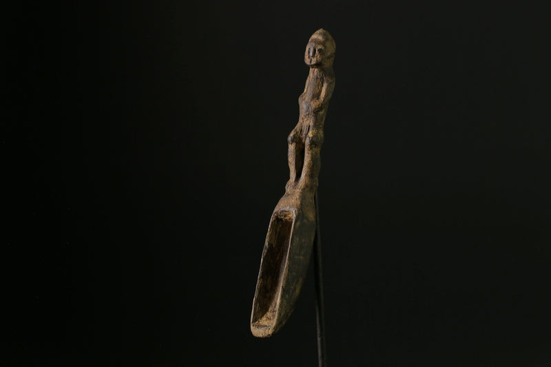 African Wooden figurine tribal Dan Wakemia Spoon Trophy wall mask -G2059