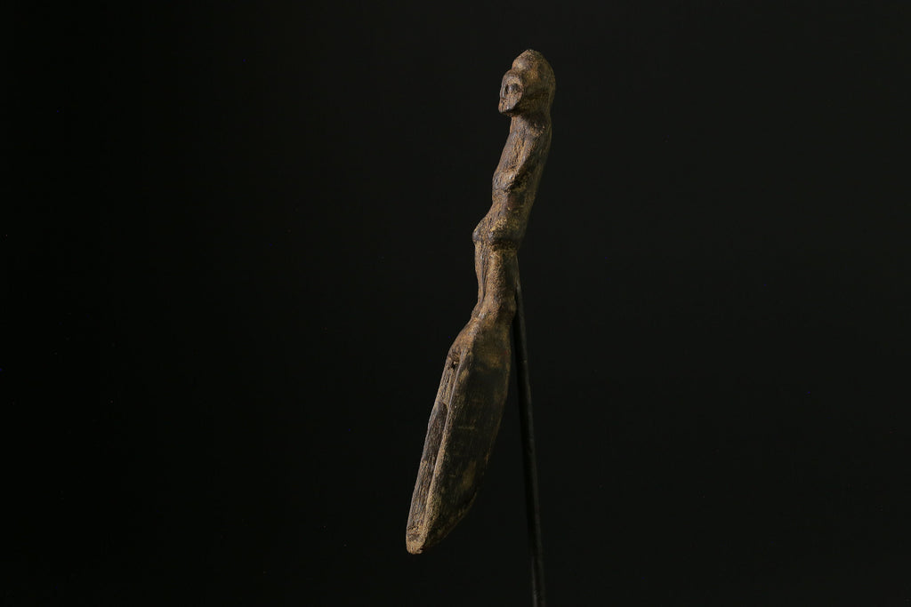 African Wooden figurine tribal Dan Wakemia Spoon Trophy wall mask -G2059