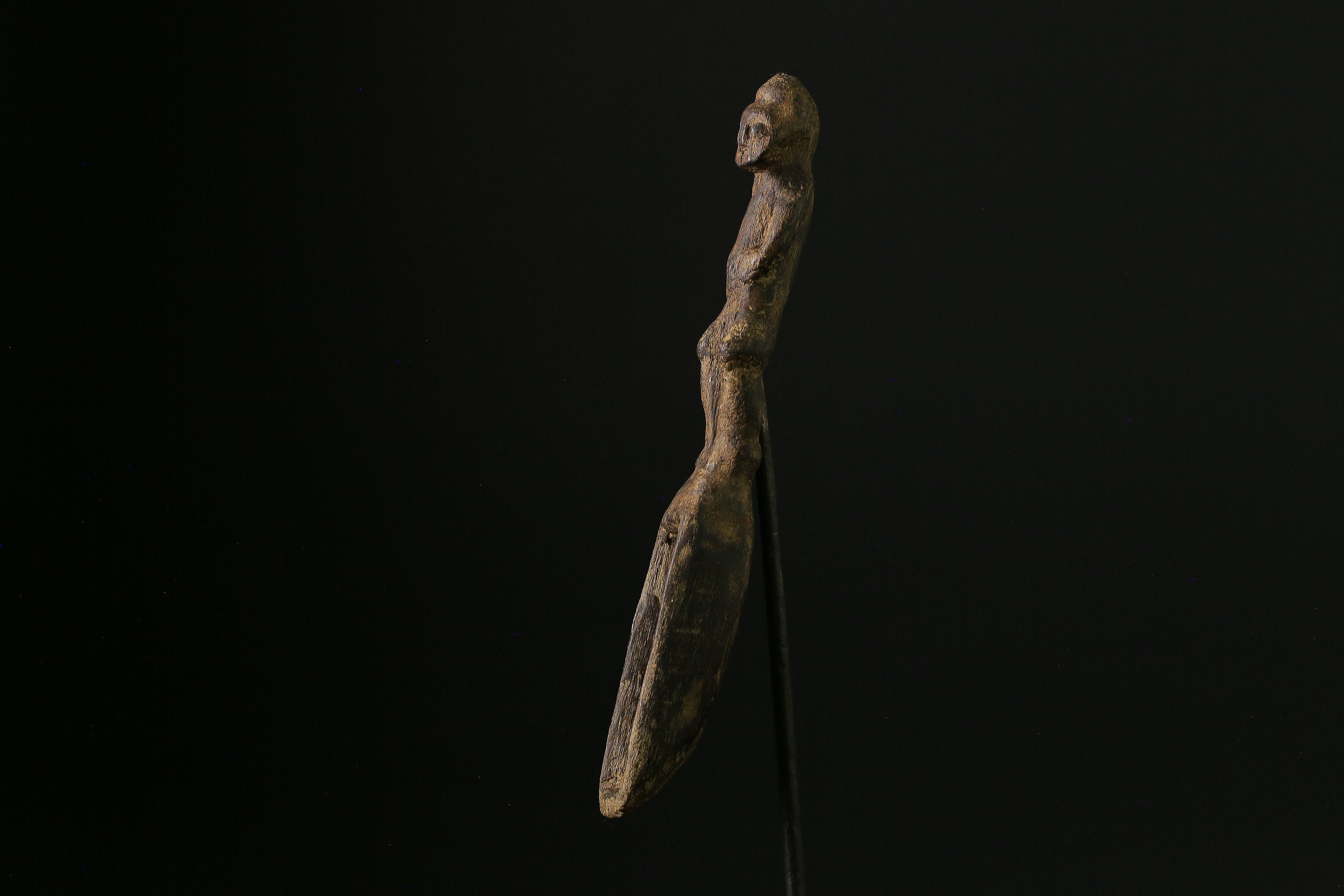 African Wooden figurine tribal Dan Wakemia Spoon Trophy wall mask -G2059