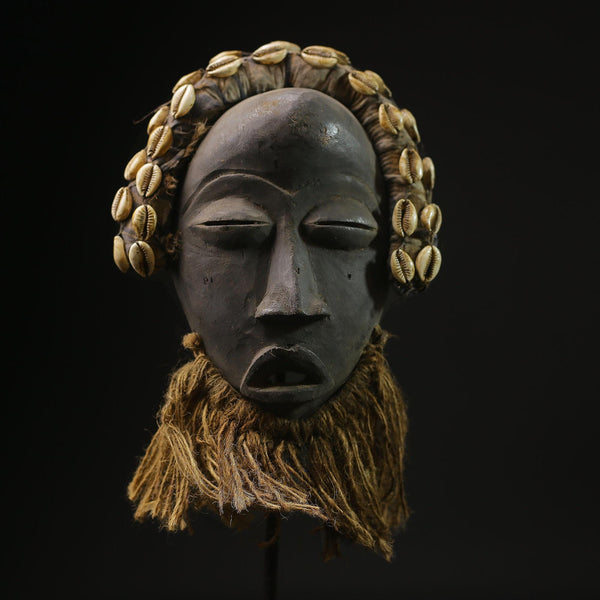 African Tribal Wood masks Hand Carved Dan crane mask African Primitive -G2072