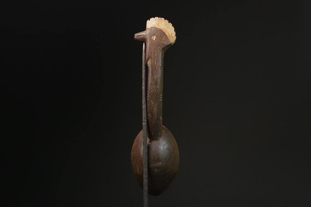 African Tribal Art Wooden Carved Dan Wakemia Spoon African traditional trop-G2366