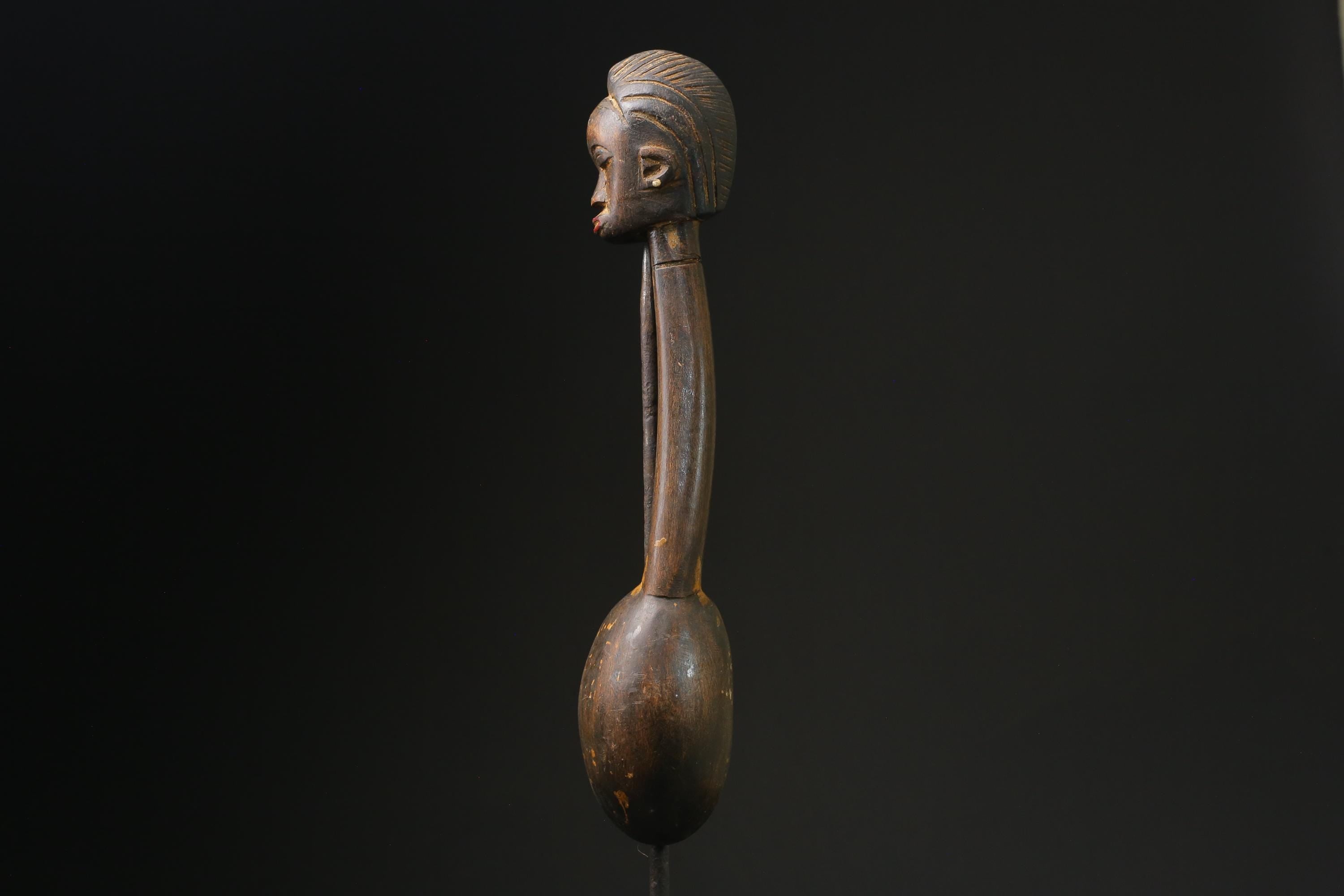 African Wooden figurine tribal Dan Wakemia Spoon Trophy wall mask -G2370