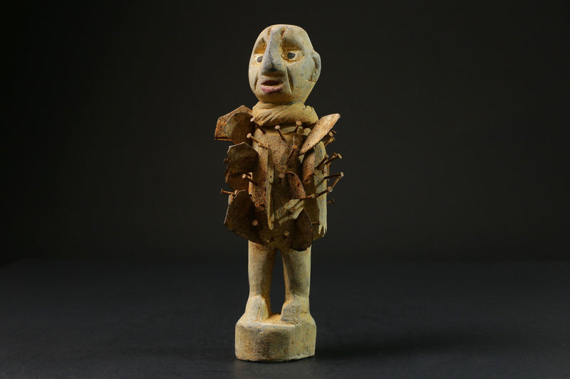 African Nkisi-nkondi Power Figure Nail Fetish Congo art sculpture Tribal -9802