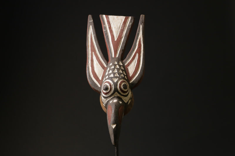 African Mask Tribal Face Old Bobo Bird Dance Mask Helmet Burkina Faso-6978