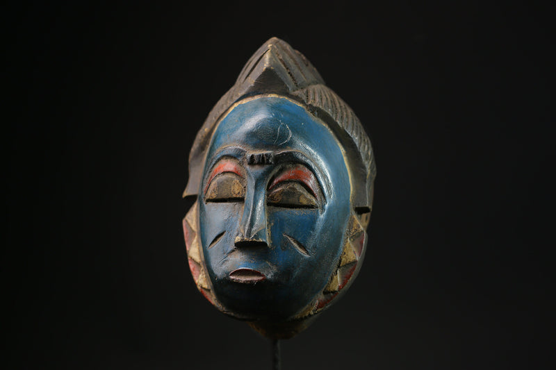 African mask antiques tribal mask vintage Wood mask Carved  Baule Kpwan -5291