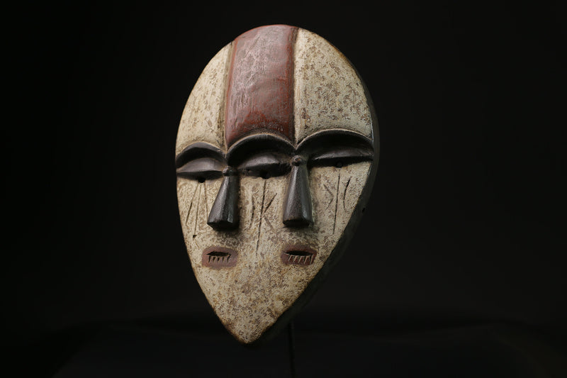 African Tribal Face Mask Authentic traditional Muminia mask in Lega art-8237