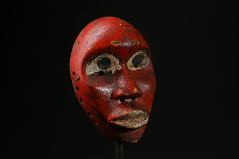 African Masks Tribal Face Vintage Carved Wood Hanging Guro Guro Mask-9621