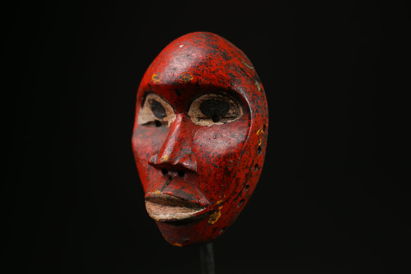 African Masks Tribal Face Vintage Carved Wood Hanging Guro Guro Mask-9621