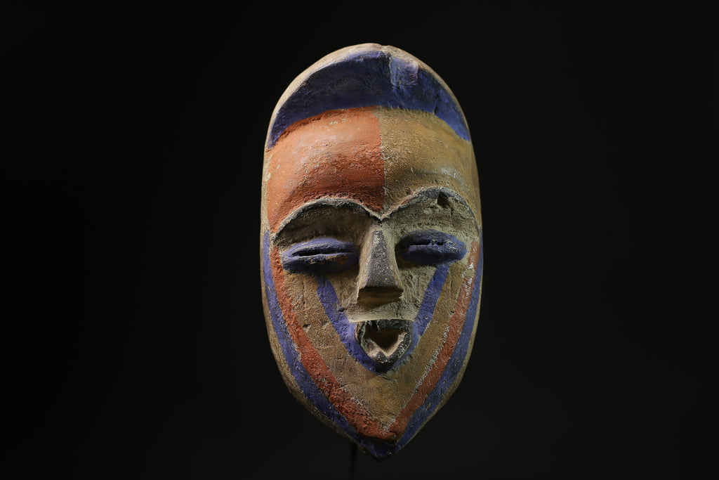 African Tribal Face Mask Authentic traditional Muminia mask in Lega art-G2090
