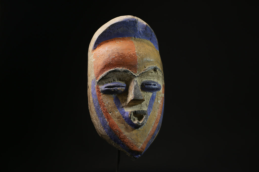 African Tribal Face Mask Authentic traditional Muminia mask in Lega art-G2090