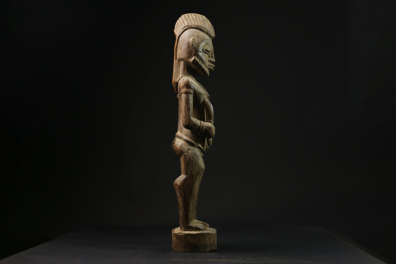 African Hemba Luba Figure Of Luba Hemba Wood Decor vintage hand carved-G2091