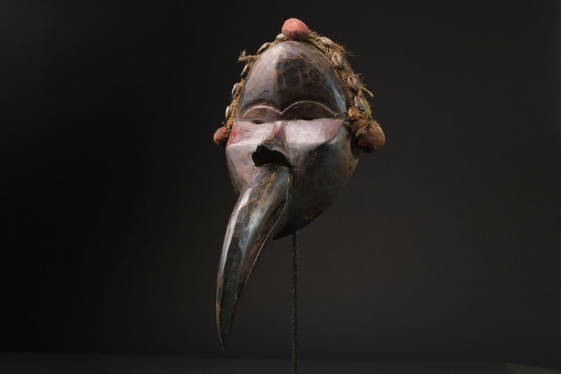 African mask wood carving mask tribal mask vintage Tribal Dan Bird masks for wall-G2374
