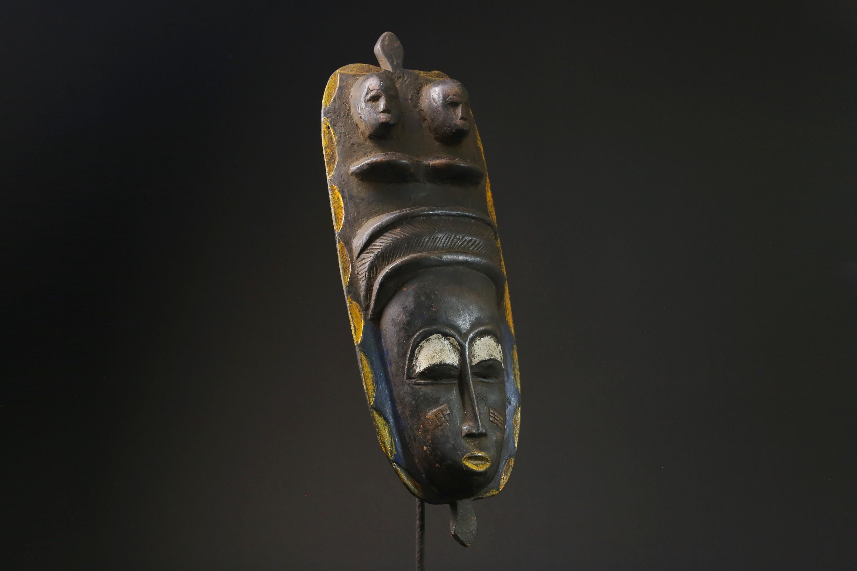 African Tribal Face Mask Wood  Antique african mask Wood Guro masks for wall-9808