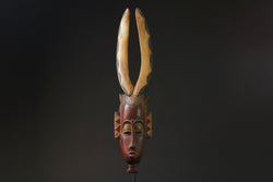 African Tribal Face Mask Traditional Primitive Art Tribal Masks Baule Guro-9810