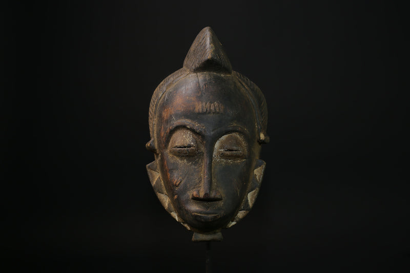 African Tribal Face Mask Yaouré mask Coast wood and pigments masks for wall-5341