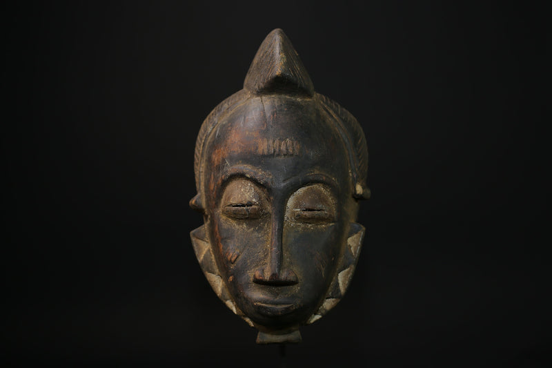 African Tribal Face Mask Yaouré mask Coast wood and pigments masks for wall-5341