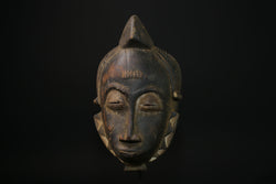 African Tribal Face Mask Yaouré mask Coast wood and pigments masks for wall-5341