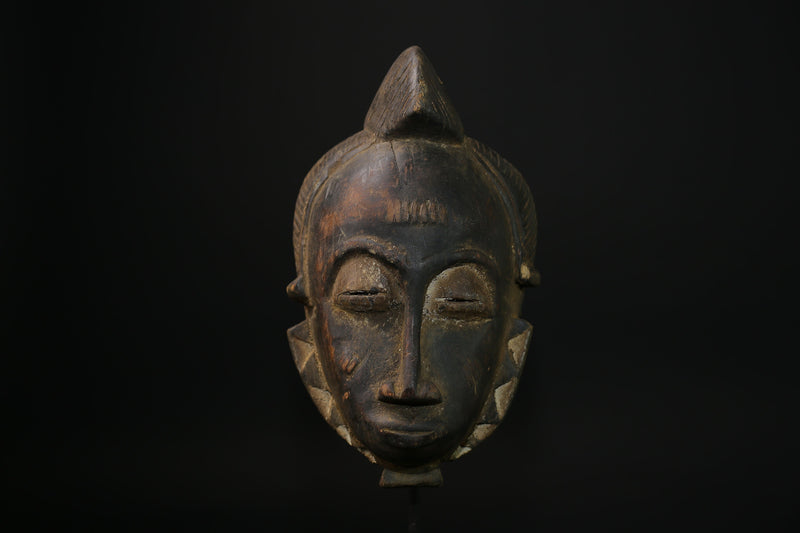 African Tribal Face Mask Yaouré mask Coast wood and pigments masks for wall-5341