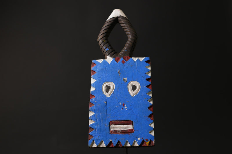 African mask antiques tribal Face vintage Wood Carved Hanging Goli kplekple-G2405