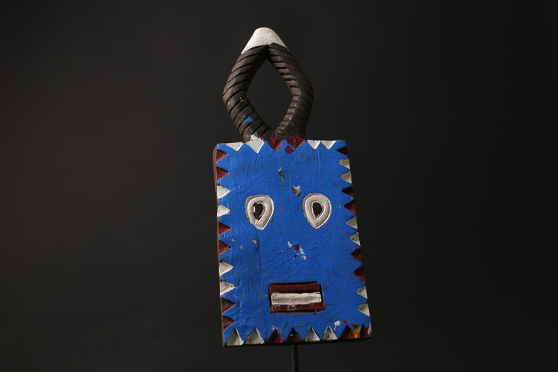 African mask antiques tribal Face vintage Wood Carved Hanging Goli kplekple-G2405