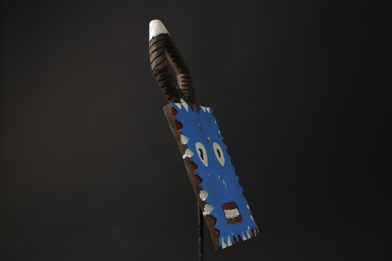 African mask antiques tribal Face vintage Wood Carved Hanging Goli kplekple-G2405