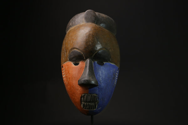 African Mask Tribal Face Mask Wood Ceremonial Mask Igbo Ibo People Nigeria masks for wall-G2116