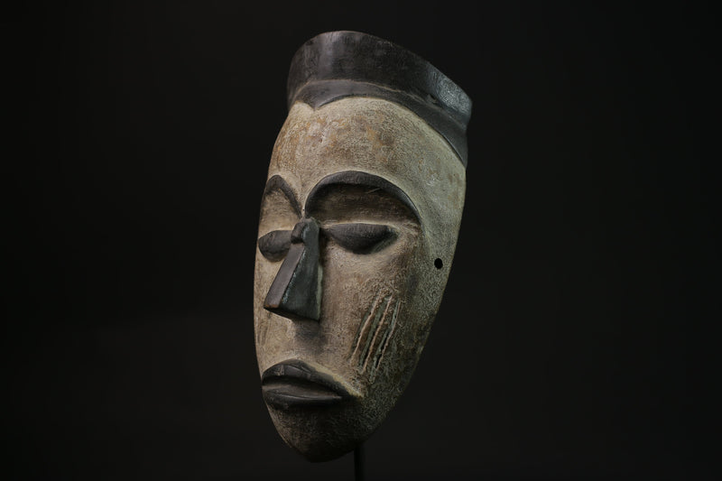 African Mask Wood Sculpture - Tribal Face Mask from Igbo People of Nigeria - Ceremonial Art Piece for Unique Wall Décor Collection-G2124