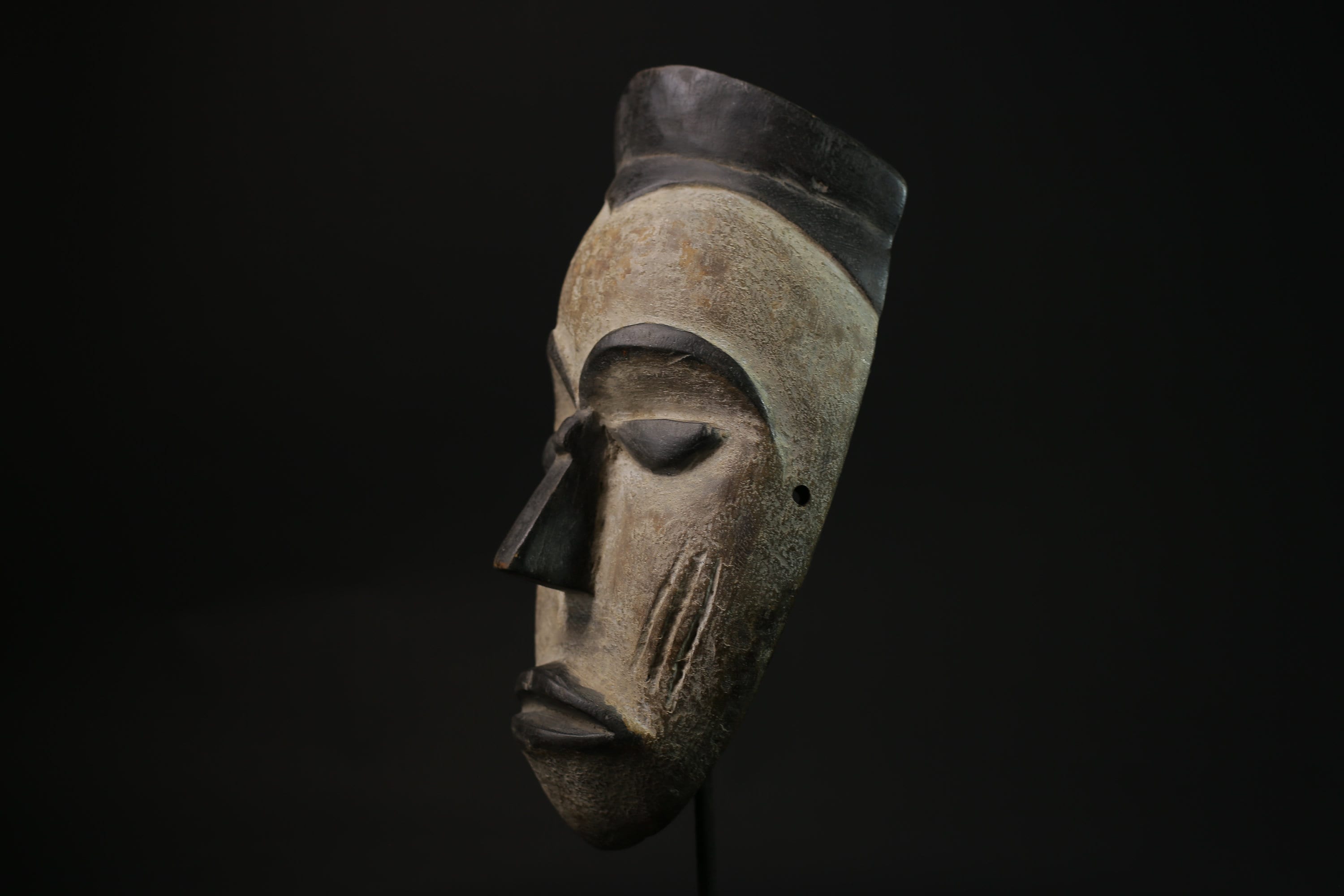 African Mask Wood Sculpture - Tribal Face Mask from Igbo People of Nigeria - Ceremonial Art Piece for Unique Wall Décor Collection-G2124
