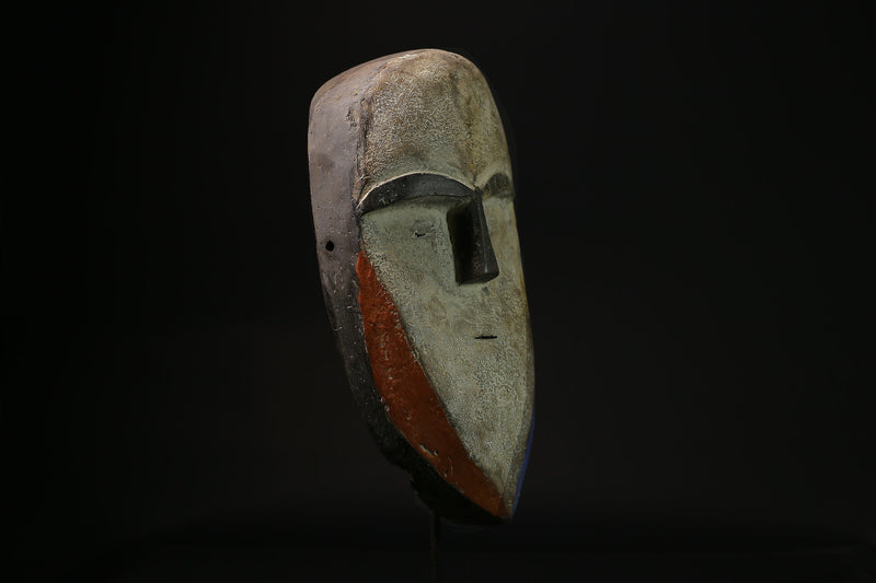 African Mask Tribal Art Sculpture - Wooden Ceremonial Mask from Igbo People of Nigeria - Wall Décor for Unique Home Collection-G2122