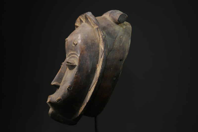 African Tribal Wood masks Baule Carved wooden art masks Burkina Faso-2506
