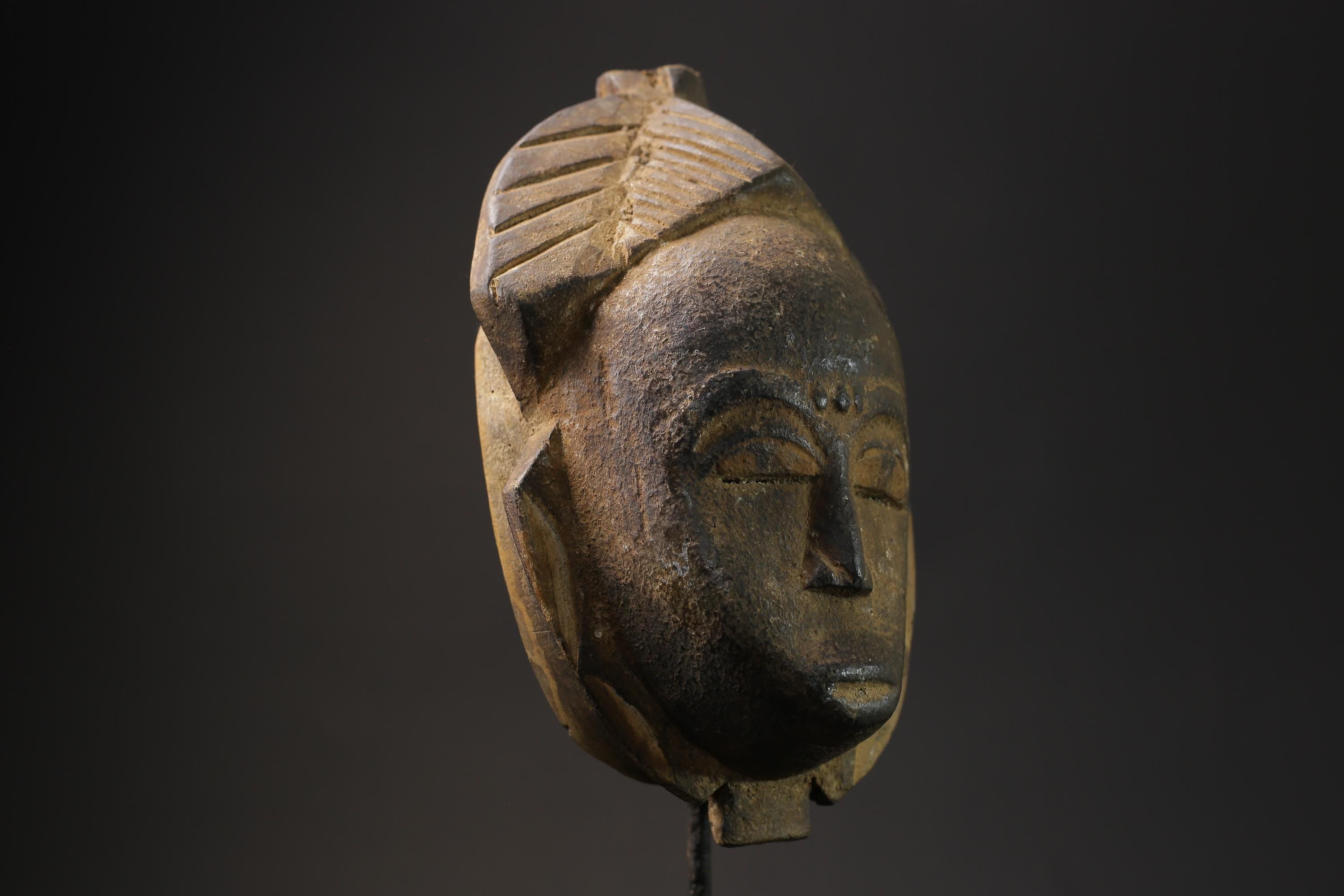 African Tribal Face Mask Wood Hand Carved Vintage Wall Hanging Baule masks for wall -5658
