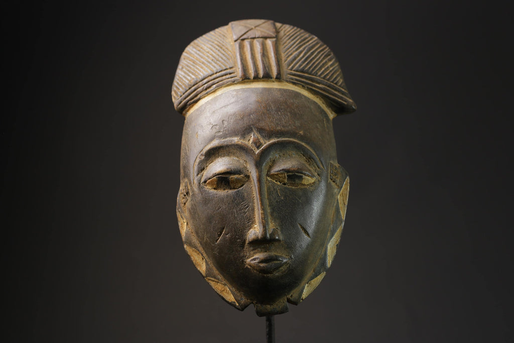 African Face Mask masks Hand Carved Wood Carved Yaure Guro masks for wall-8535