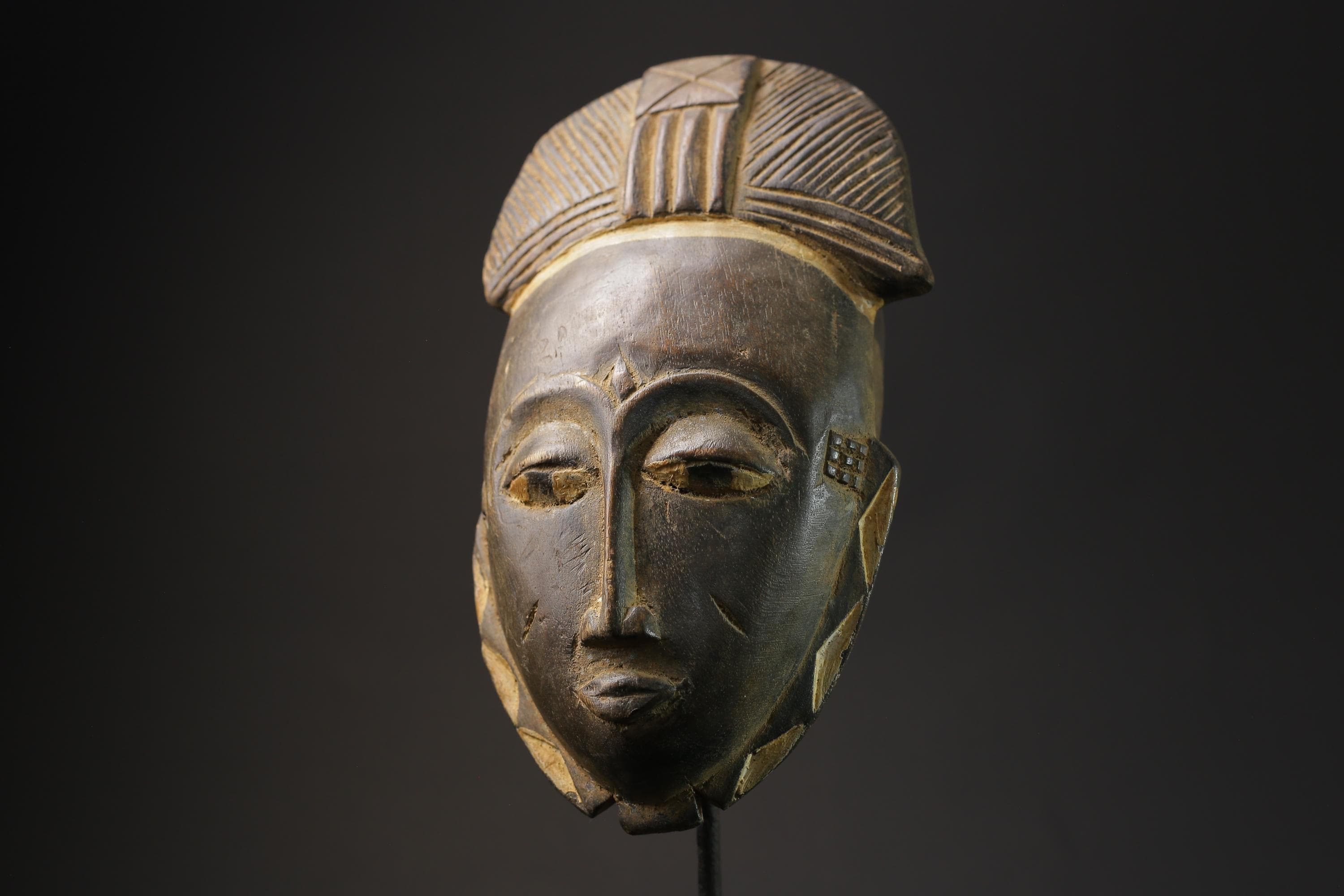 African Face Mask masks Hand Carved Wood Carved Yaure Guro masks for wall-8535