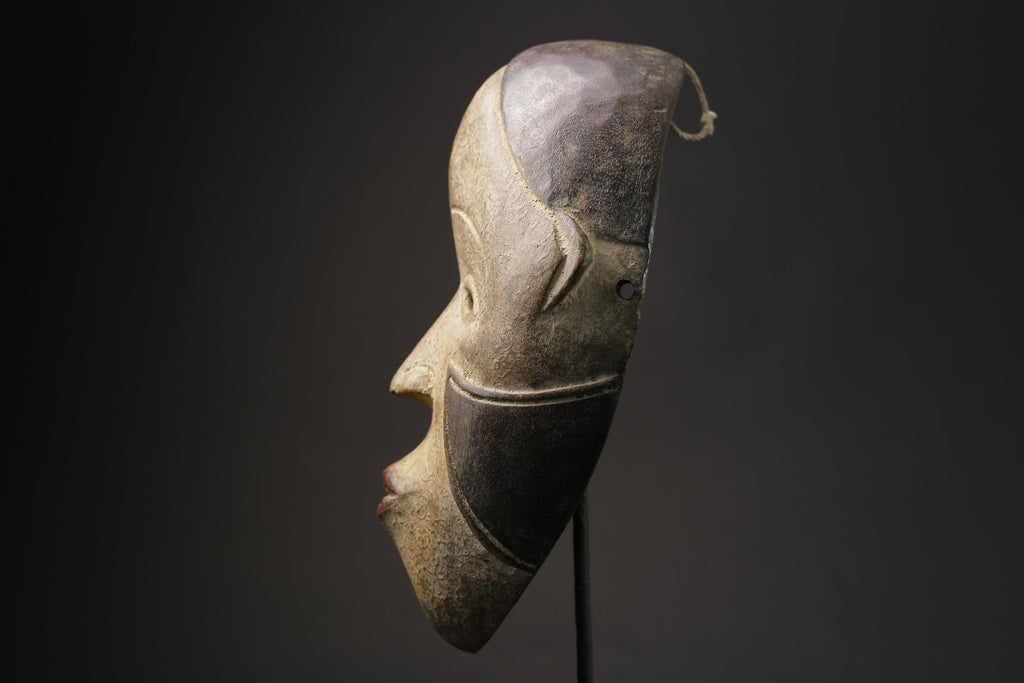 African Tribal Face Mask Wood Hand Carved art Fang of Gabon masks for wall-5609