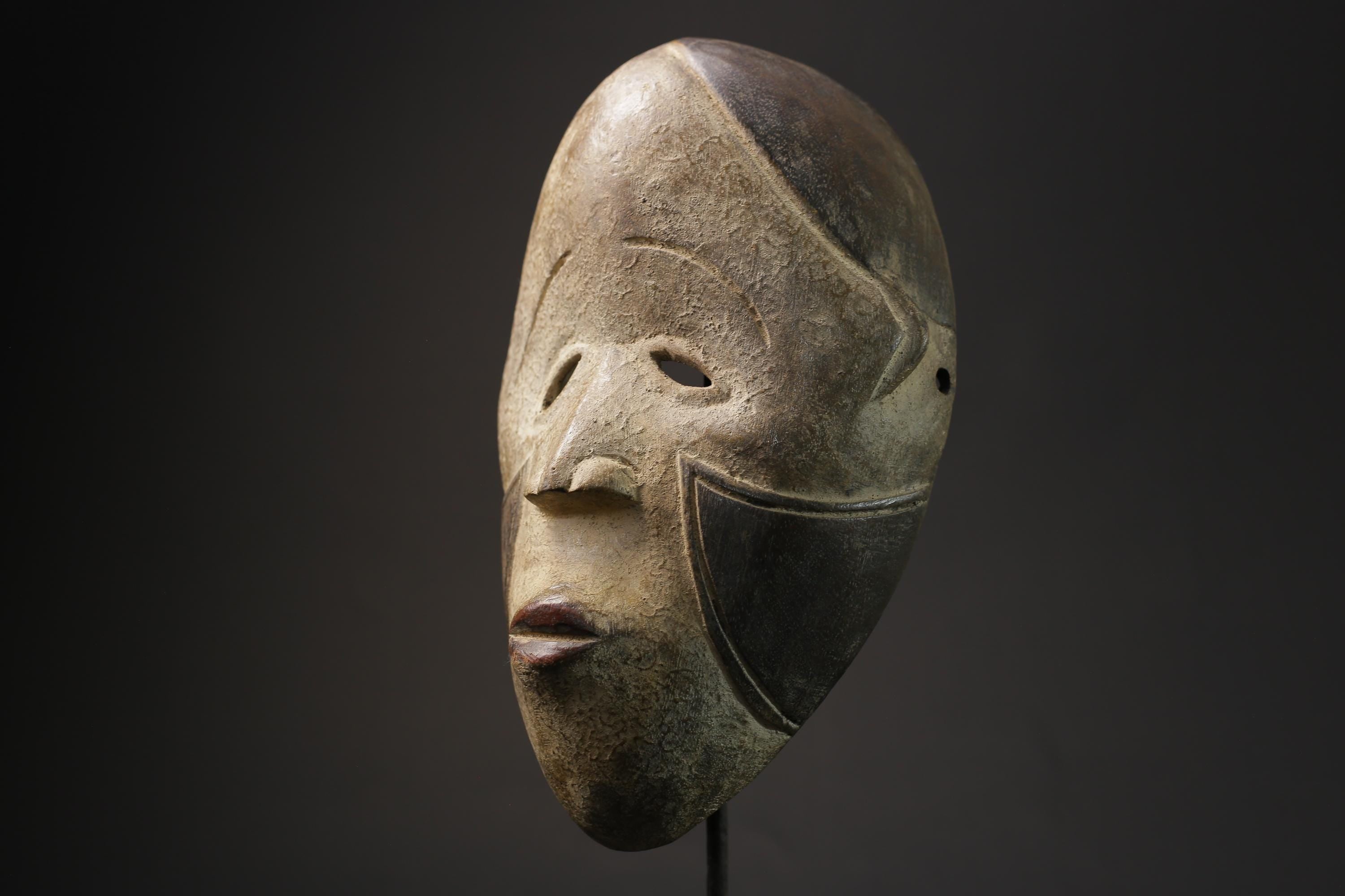 African Tribal Face Mask Wood Hand Carved art Fang of Gabon masks for wall-5609