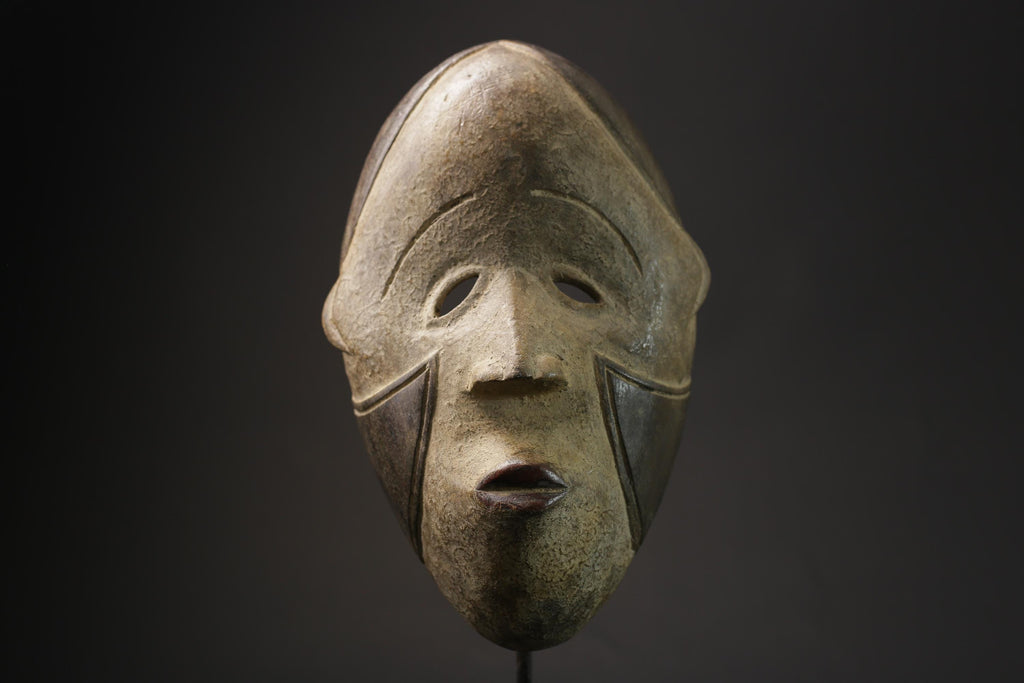 African Tribal Face Mask Wood Hand Carved art Fang of Gabon masks for wall-5609