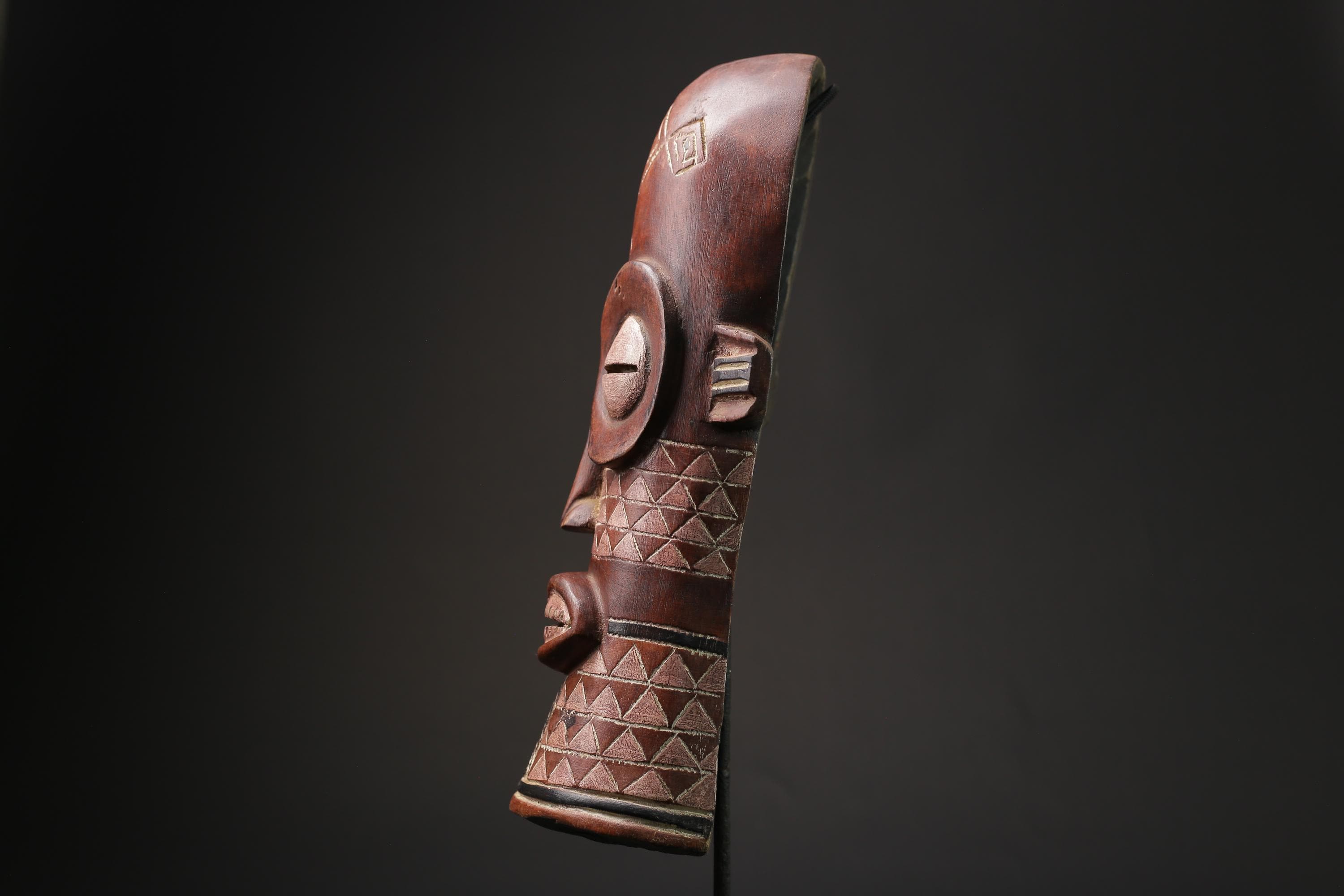 African Mask Antiques Tribal Face Vintage Wood Carved Yaure Guro Mask masks for wall-G2413