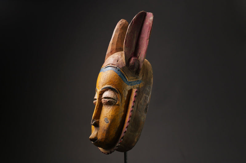 African Mask Tribal Mask Guro Mask vintage African Art Baule Antique masks for wall-G2421